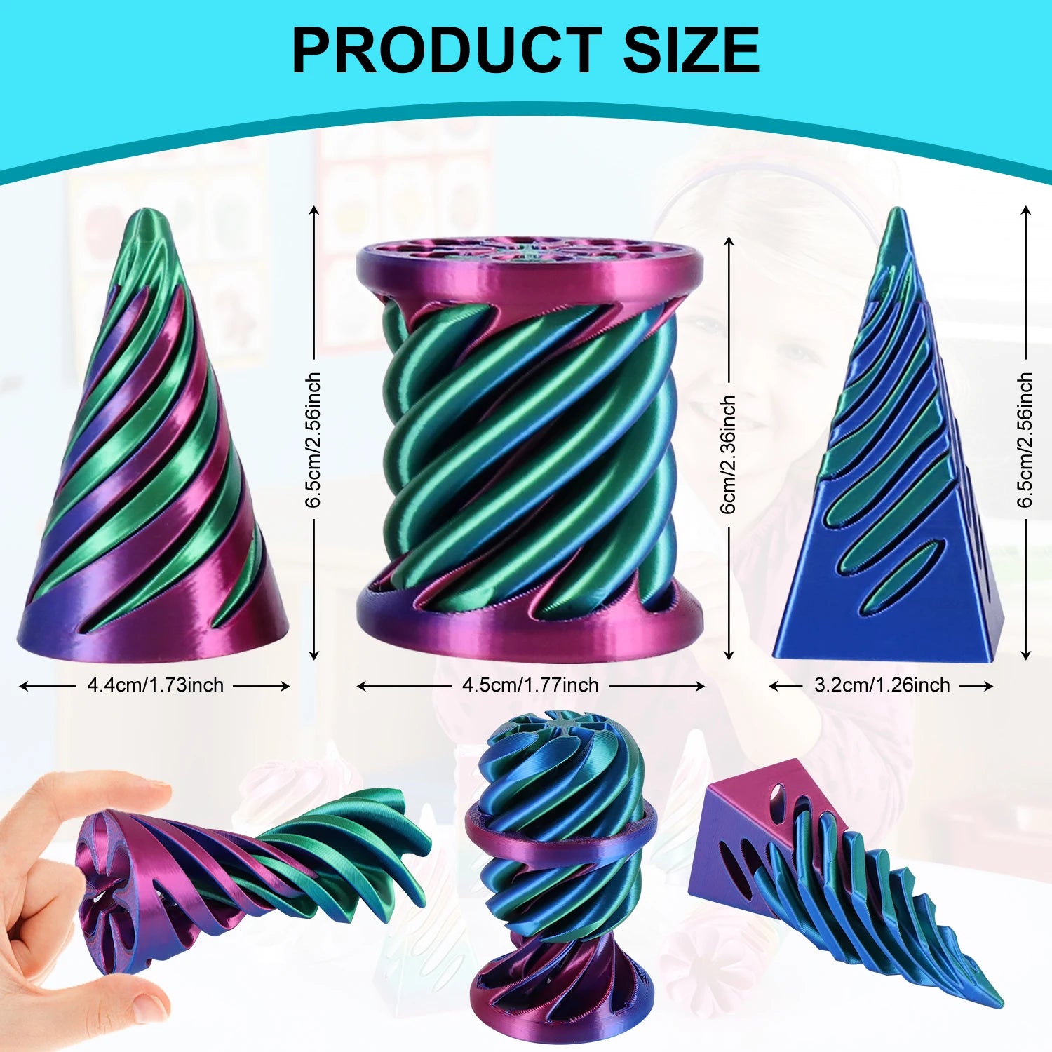 Spiral Cone Fidget Set