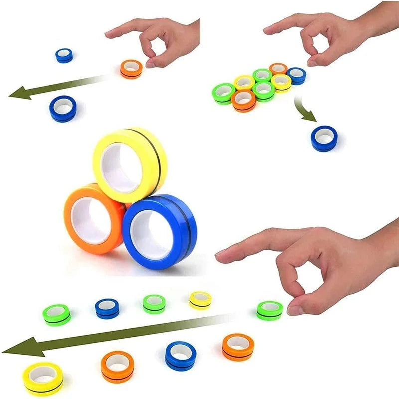 Magnetic Fingertip Rings Set