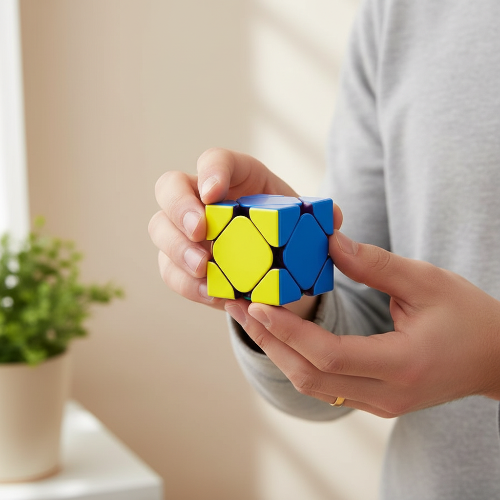 NeuroSkew rapaz cubo nítido